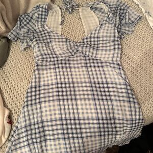 Urban Outfitters Blue and White Checkered Top